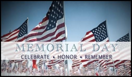 Holiday Schedule: Memorial Day 2020